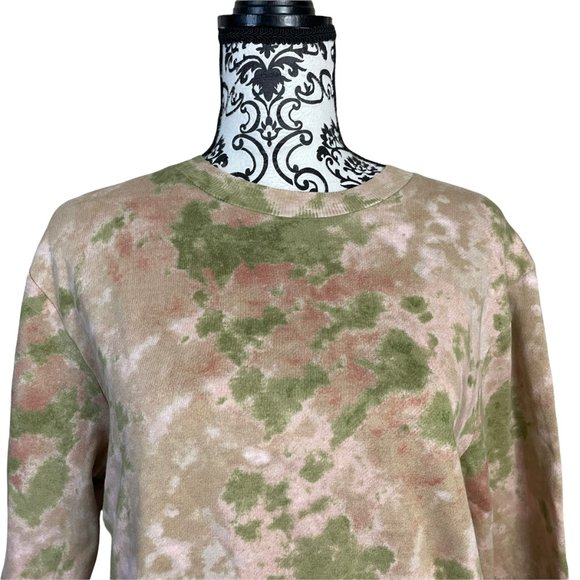 Revolve AFRM | Munroe Women’s Tie Dye Camouflage Crew Neck Sweatshirt Small - Picture 3 of 7